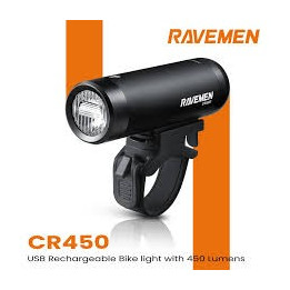 RAVEMEN CR450 Bike Headlight – 450 Lumens, Anti-Glare, USB Rechargeable​