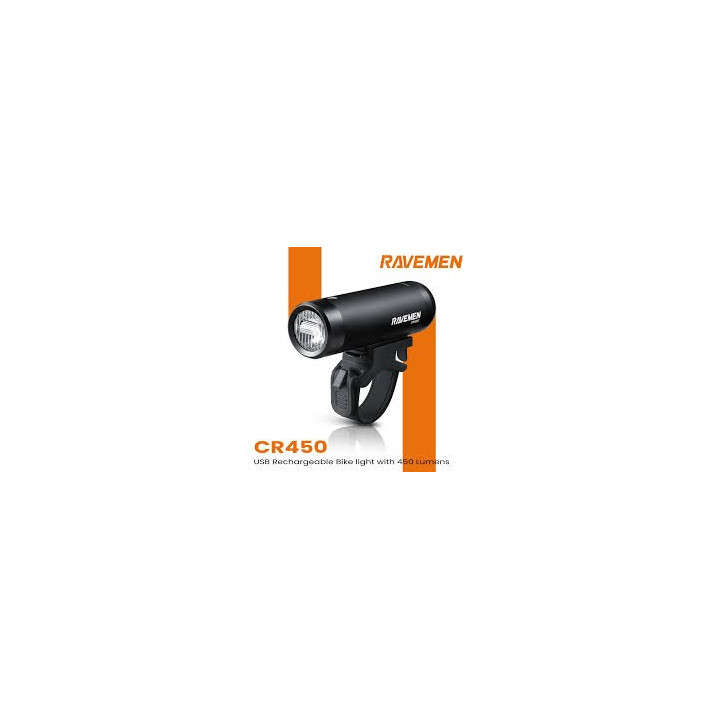 RAVEMEN CR450 Bike Headlight – 450 Lumens, Anti-Glare, USB Rechargeable​