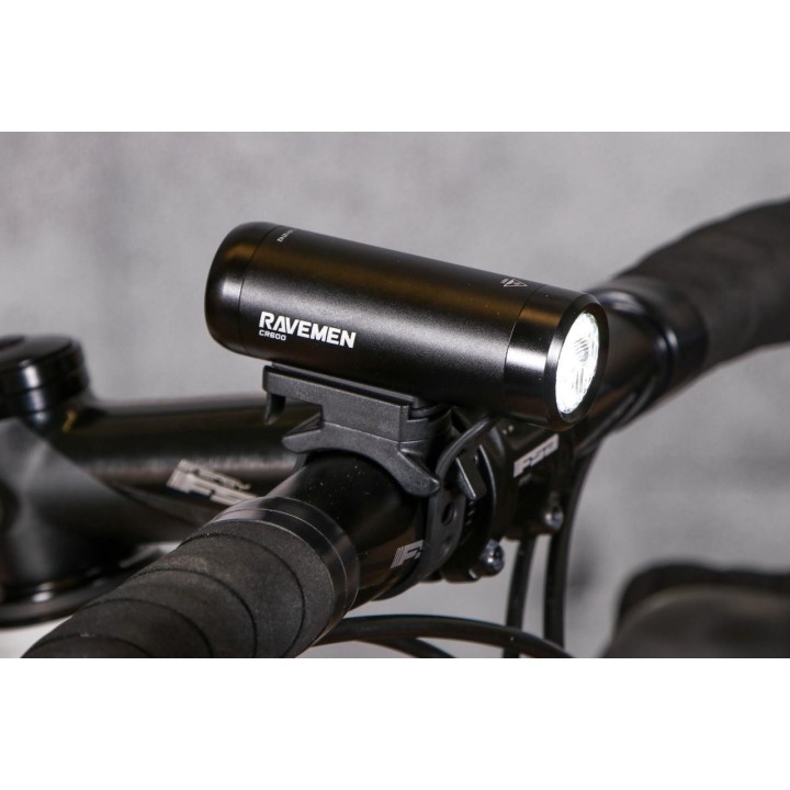 RAVEMEN CR600 Bike Headlight – 600 Lumens, Anti-Glare Beam, USB Rechargeable.