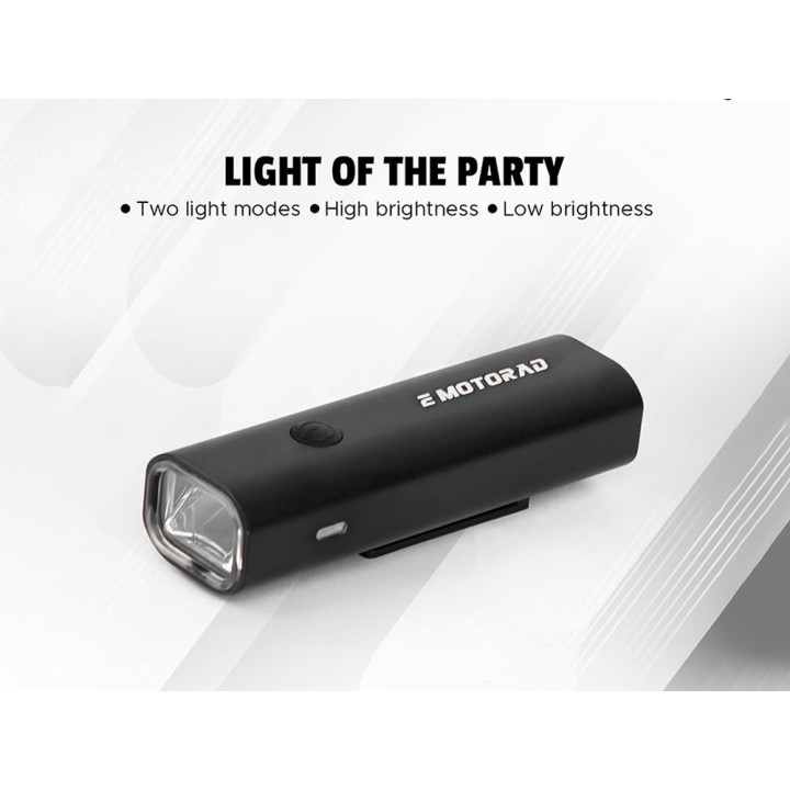 EMotorad BlazeBeam 400 Lumen Bike Headlight – Lightweight, IPX6 Waterproof, 4 hr Battery