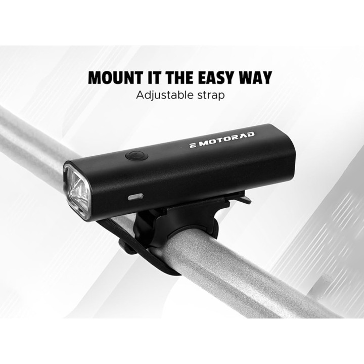 EMotorad BlazeBeam 400 Lumen Bike Headlight – Lightweight, IPX6 Waterproof, 4 hr Battery