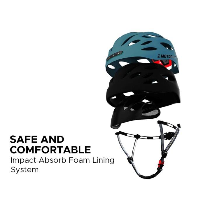EMotorad Beacon Cycling Helmet | Smart Safety & Lightweight Design