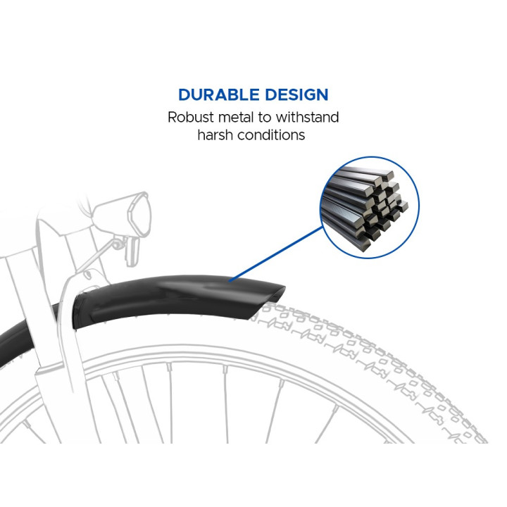 EMotorad Metal Mudguard for Cycle | Durable & All-Weather Protection