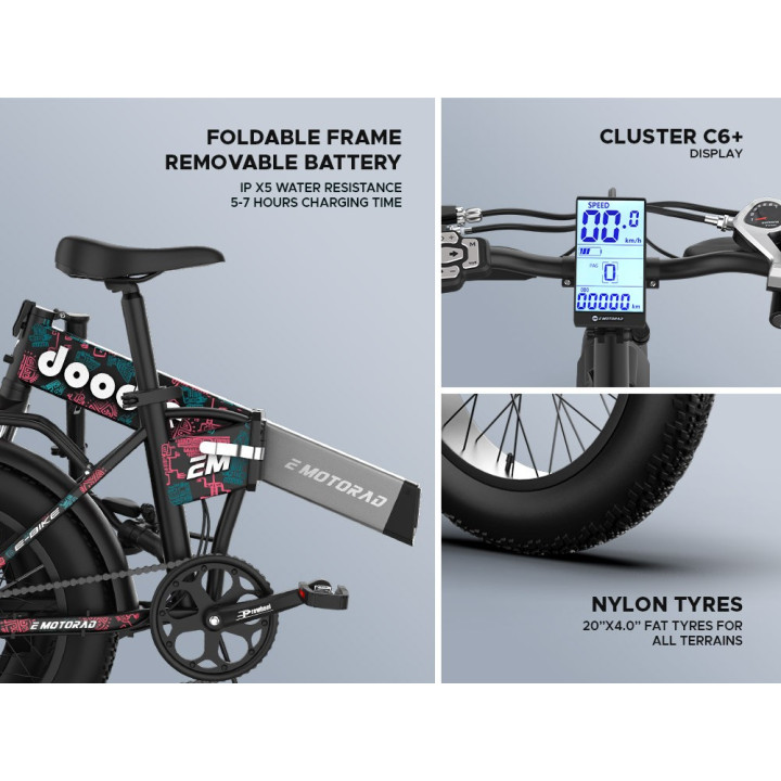 EMotorad Doodle Pro Electric Cycle | Smart, Powerful & Stylish