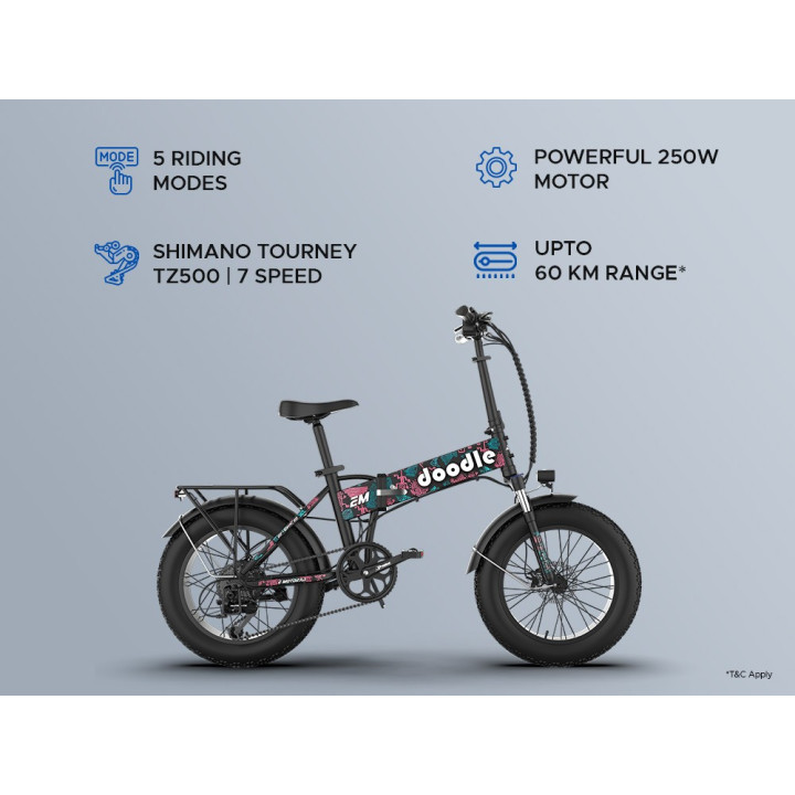 EMotorad Doodle Pro Electric Cycle | Smart, Powerful & Stylish