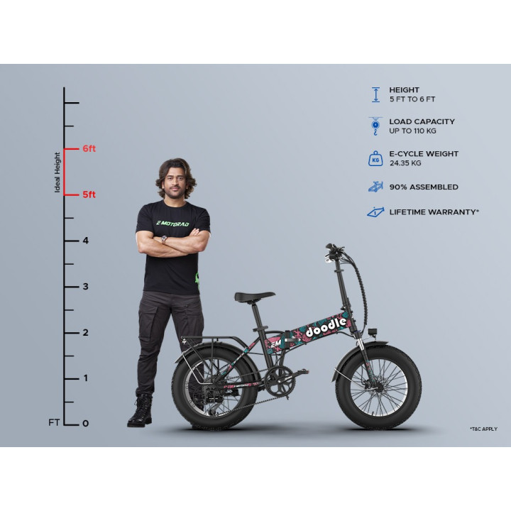 EMotorad Doodle Pro Electric Cycle | Smart, Powerful & Stylish