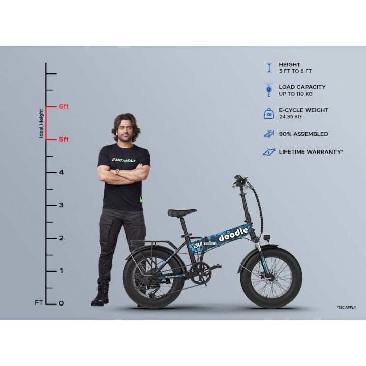 EMotorad Doodle Pro Electric Cycle | Smart, Powerful & Stylish