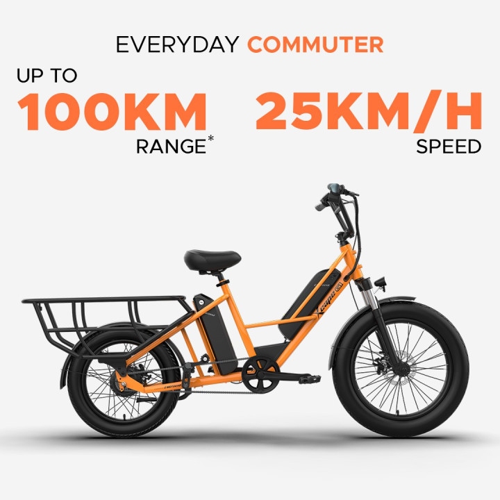 EMotorad G1 Cargo E-Cycle | Electric Cargo Bike for Heavy Loads