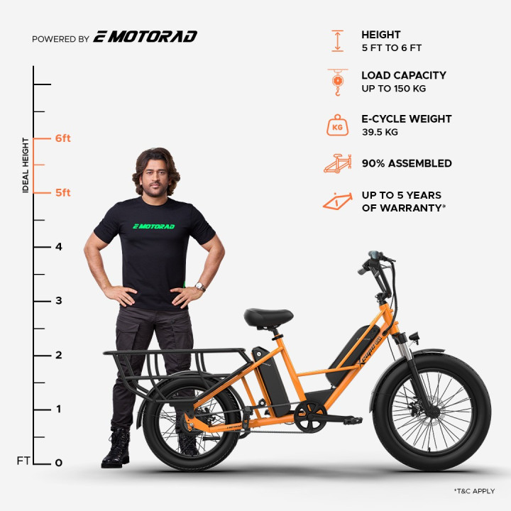 EMotorad G1 Cargo E-Cycle | Electric Cargo Bike for Heavy Loads