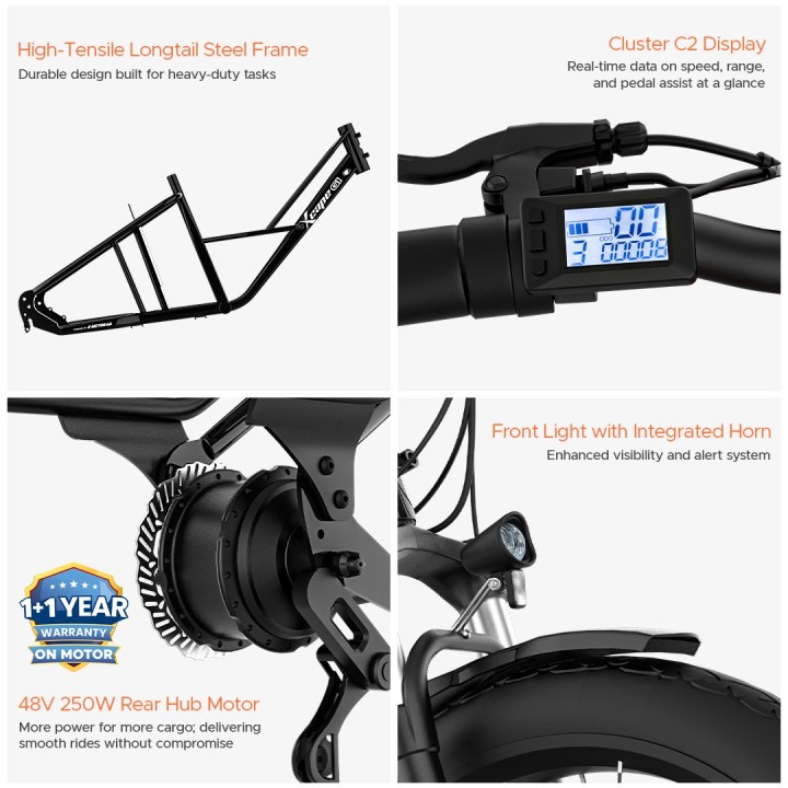 EMotorad G1 Cargo E-Cycle | Heavy-Duty Electric Cargo Bicycle