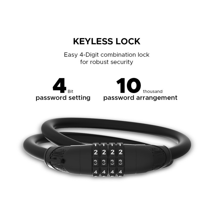E Motorad Forknox Plus Number Lock | High Security Cycle Lock