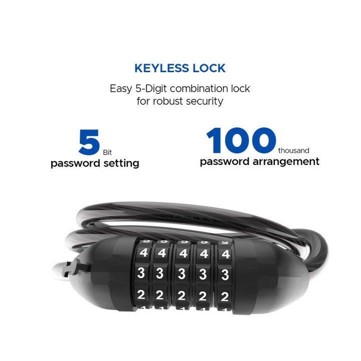E Motorad Xcape Ultrasafe Number Lock | Premium Cycle Security Lock