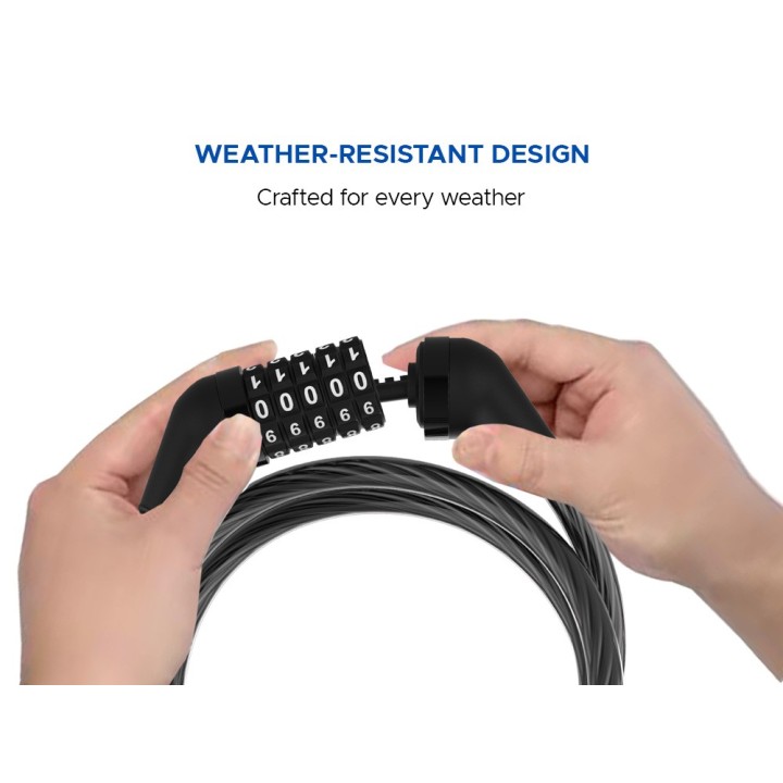 E Motorad Xcape Ultrasafe Number Lock | Premium Cycle Security Lock