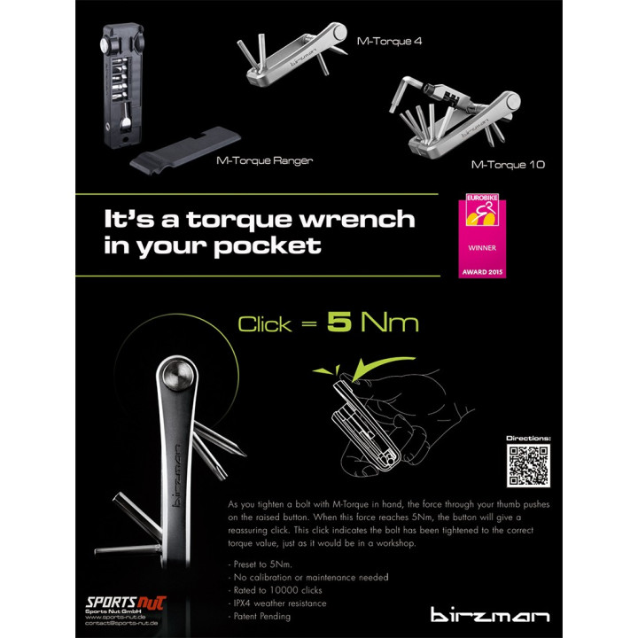 Birzman M-Torque Ranger 5Nm Multitool | Precision Bicycle Tool