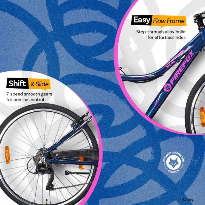 Firefox Karma 7 Speed Women Hybrid Cycle | City Fitness Bike