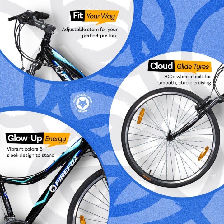 Firefox Karma 21 Speed Women Hybrid Cycle | Lightweight City Bike