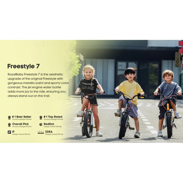 RoyalBaby Freestyle 7 Kids Cycle | Premium Children Bicycle